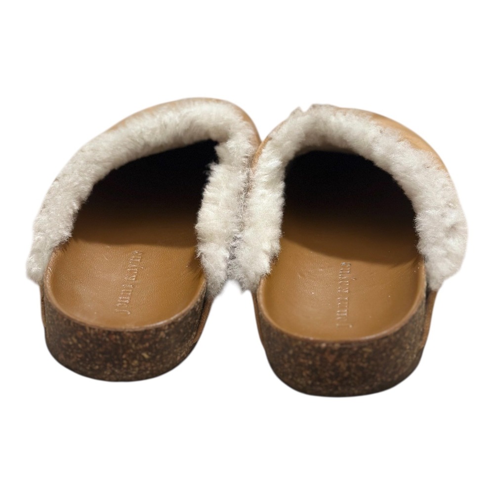 Jenni Kayne Shearling-Lined Moc Clog Saddle Suede Cork Midsole Women US 11/EU 41 - Picture 4 of 8